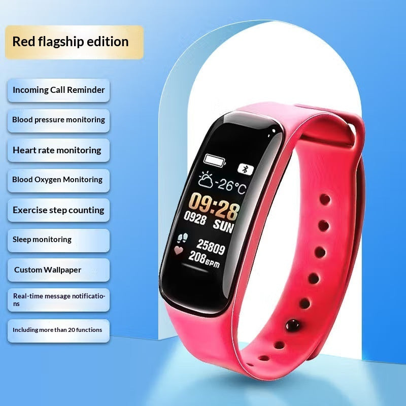 Smart Multifunctional Fitness Pedometer Alarm Clock Bluetooth Watch