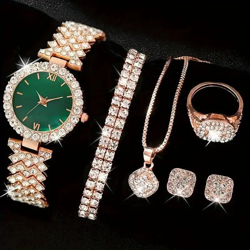 Women's Cornucopia Diamond-embedded Watch Set Popular